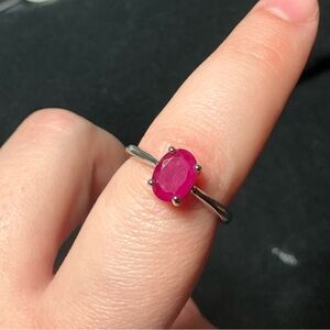 Natural Ruby Ring South African Ruby Ring Adjustable Size